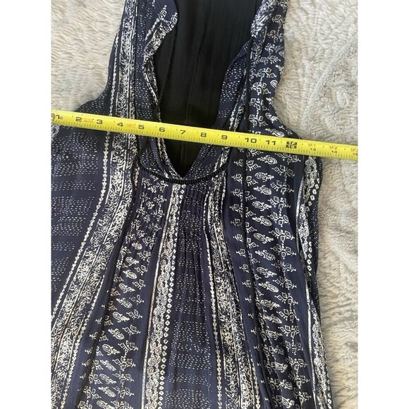 Olivaceous Navy Blue and White Boho Sun Dress or Cover Up Women's Size M - Picture 3 of 10